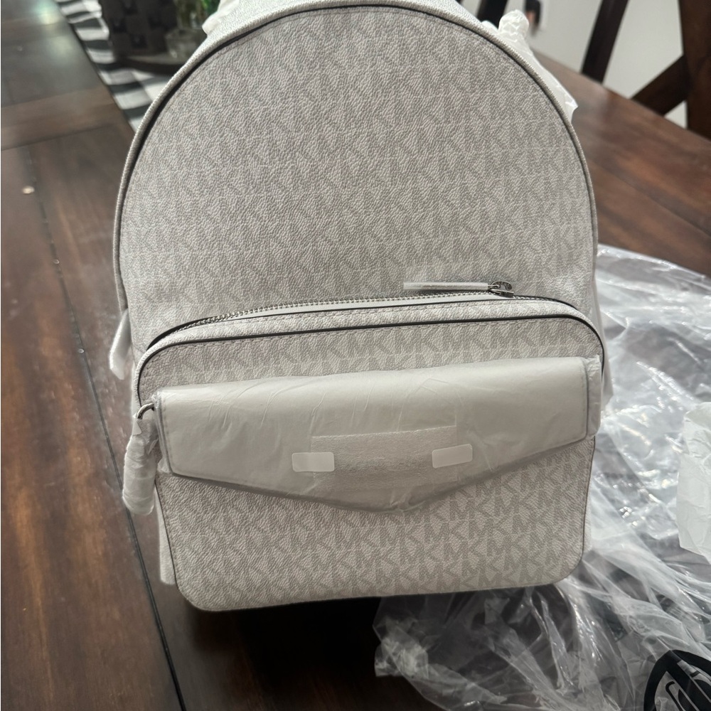 White Monogram Backpack - image 1